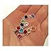Bulk 24 Pieces Real Crystal Birthstone Charms with Jump Rings, 7mm Diameter, (2 of Each Month)