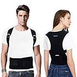 Posture Corrector for Men and Women Medical Back Brace for Men Best Adjustable Posture Brace Provides Lumbar & Back Support Shoulder and Clavicle Lower and Upper Back Pain Kyphosis Posture Device (M)