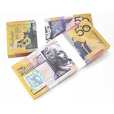 $50X100 Pcs Total $5000 Dollar Australian AUD Currency Props Money Bills Real Looking New Style Copy Double-Sided Printing - for Movie, TV, Videos, Advertising &amp; Novelty