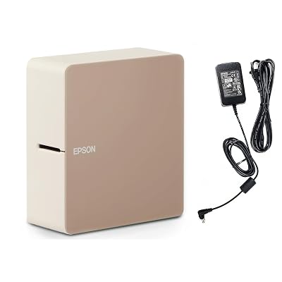 LABELWORKS Epson LW-C610PX Premium Portable Wireless Label Maker with AC Adapter - Ideal for Home, Crafts, and Organization