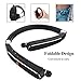 Neckband Bluetooth Headset, Pandawill [30 Hours Playtime] Wireless Bluetooth Headphones Compatible for XS/X/8/7 Plus Samsung Galaxy S8 Note 8 Other Bluetooth Enabled Devices (Black) (Black)