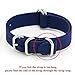 CIVO Heavy Duty G10 Zulu Military Watch Bands NATO Premium Ballistic Nylon Watch Strap 5 White Rings with Stainless Steel Buckle 20mm 22mm 24mm … (navy blue, 22mm)