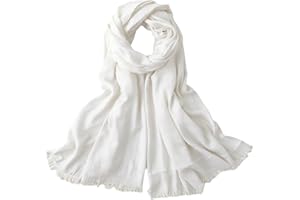 Women’s Solid Color Cotton Linen Scarf - Lightweight Bohemian Beach Wrap with Sun Protection, Travel & Fashion Accessory
