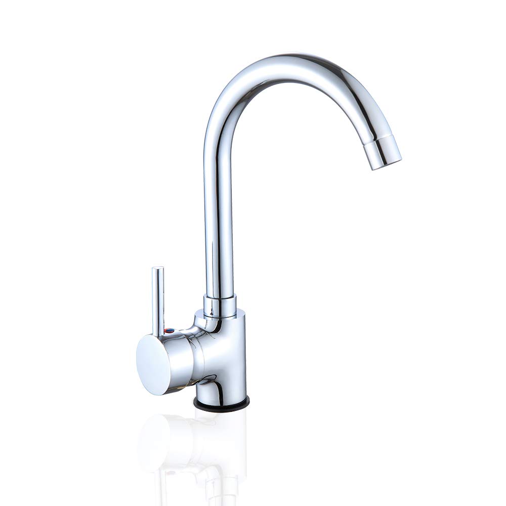 Aufun Wasserhahn Küche, 360° Drehbar Küchenarmatur Spültischarmatur für