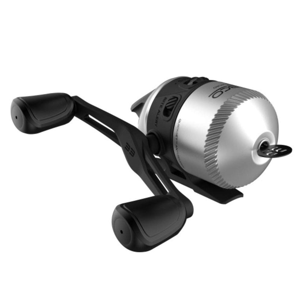 Zebco 33 Spincast Fishing Reel, Quickset Anti-Reverse with Bite Alert, Smooth Dial-Adjustable Drag, Powerful All-Metal Gears with a Lightweight Graphite Frame,Silver / Black,8 UK