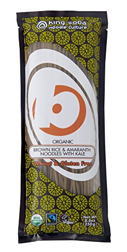 Gluten-Free Organic Brown Rice, Amaranth & Kale Spaghetti Noodles by King Soba