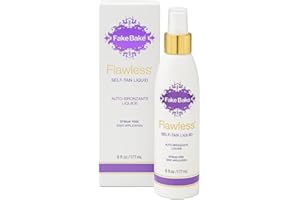 Fake Bake Flawless Self-Tanning Liquid Streak-Free, Long-Lasting Natural Glow For All Skin Tones - Sunless Tanner Includes Professional Mitt For Easy Application, Black Coconut Scent - 6 oz