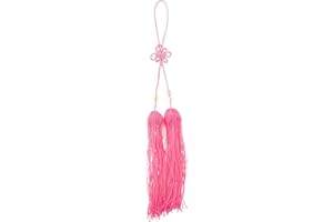 Operitacx Pink Silk Thread Chinese Knot Sword Tassel with Resilient and Smooth Texture for Martial Arts Decor