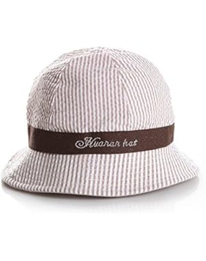 Infant Baby Toddler Sun hat with Chin Strap Cotton Sun Protection Brim Bucket Hat Cap for Baby Girls Boys 4-20months