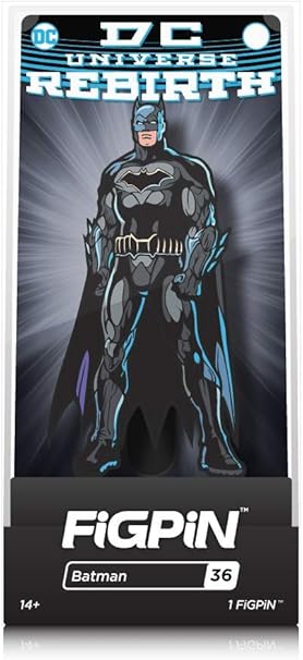 Amazon Com Figpin Dc Comics Rebirth Batman Collectible Pin With Premium Display Case Video Games