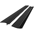 Linda’s Essentials Silicone Stove Gap Covers (2 Pack), Heat Resistant Oven Gap Filler Seals Spaces Between Stovetop and Counter, Easy to Clean Stove Side Guard (30 Inches, Black)