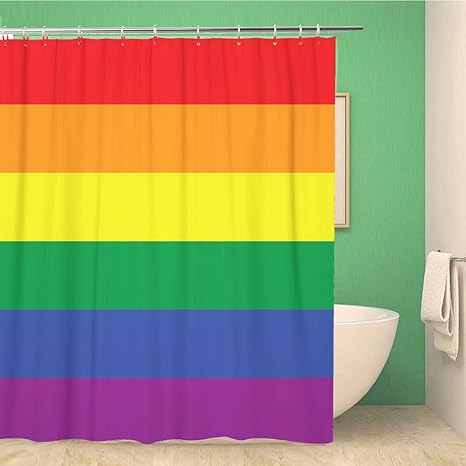 Keiopo Bathroom Shower Curtain Equality Vector Pride Pattern