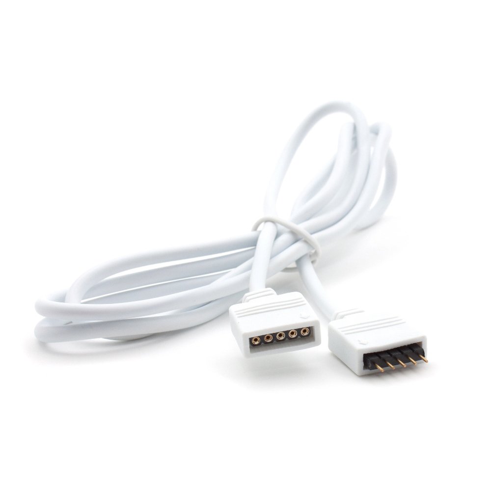 RGBW Extension 1 Metre Plug & Play; Connection Cable for 5-Pin (PIN) RGB+W LED Strips - RGB + White