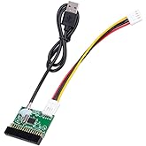 KOOBOOK 1Pcs 1.44MB 3.5" Floppy Drive Connector 34 PIN 34P to USB Cable Adapter PCB Board with Power Cable