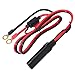 KUNCAN 2FT SAE to O Ring Terminal Harness Wire 2 Pin Lug Cable, Eyelet Terminal Harness Extension Charge Cord, Quick Disconnect SAE Connection Lead For Motorcycle, Car, Tractor 10A Fuse primary