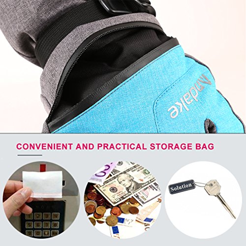 image for Andake Ski Gloves, Touchscreen 3M Thinsulate Waterproof TPU Membrane W