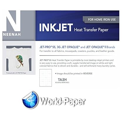 INKJET TRANSFER FOR WHITE FABRIC: IRON-ON "JET PRO SOFT STRETCH" (8.5"x11") 50Pk :) - Image 6