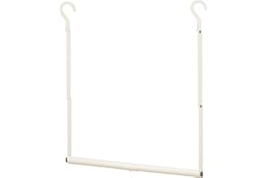 STORAGE MANIAC Adjustable Closet Rod Extender - Heavy Duty Space-Saving Clothes Hanging Bar, 1 Pack White
