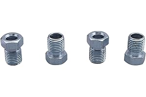 AC PERFORMANCE 3/8 x 24 Bubble Tube Nuts for 1/4" Brake Line Tube, Zinc Steel, Pack of 4