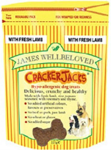 James Wellbeloved Lamb Crackerjacks Dogs Treats 225g Case of 6