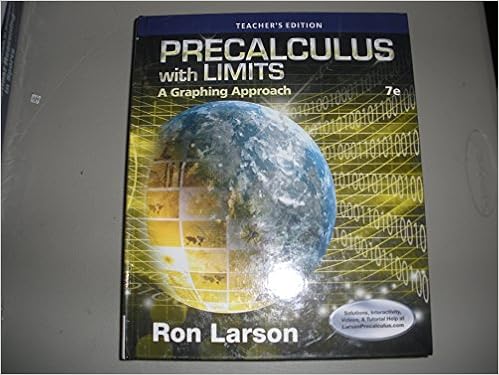 Precalculus With Limits A Graphing Approach 7th Edition Teacher S Edition Larson Larson 9781305117532 Books Precalculus With Limits A Graphing Approach 7th Edition Teacher S Edition Larson Larson 9781305117532 Books