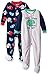 Carter's Baby Boys' 2-Pack Fleece Pajamas, Touchdown/Football, 24 Months
