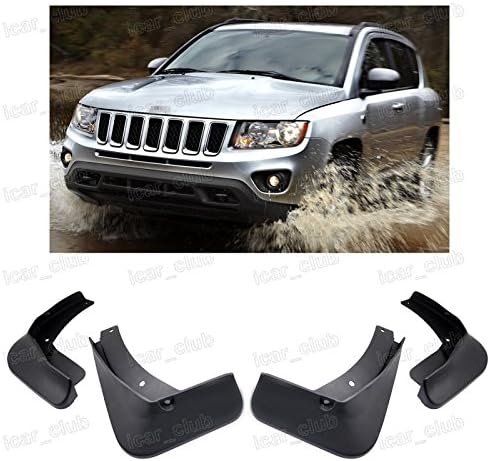 4Pcs Car Mud Flaps Splash Guard Fender Mudguard Front & Rear for Jeep Compass 2011-2015 2012 2013 2014 SUV
