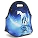 icolor White Insulated Neoprene Lunch Bag Tote Handbag Carrying lunchbox Tote Cooler warm Pouch
