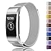 Fundro Compatible Fitbit Charge 2 Bands, Milanese Loop Stainless Steel Metal Replacement Accessories Bracelet Strap Unique Magnetic Lock Fitbit Charge 2 Women Men