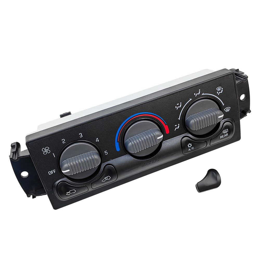 Photo 1 of Front A/C Heater Climate Control Module Panel Switch w/Rear Defogger | Fit for 1999-2002 Chevy Tahoe Silverado Suburban Avalanche 1500 2500 3500 HD, GMC Yukon XL Sierra 1500 2500 3500 HD | OE 599-218