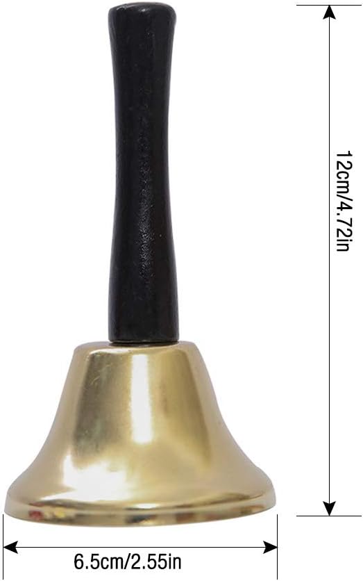 FOMIYES Messing Serviceglocke Vintage - Handglocke Für Restaurant & Bar (8,6x9,8cm Gold)