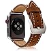 Apple Watch Band, 38mm Cowhide Genuine Leather iwatch Strap Replacement Band with Stainless Metal Clasp for Apple Watch Series 3 Series 2 Series 1 Sport and Edition Brown