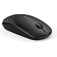 TechGarden 2.4G Slim Wireless Mouse, Silent Cordless Computer Mouse with USB Receiver, Portable Travel Mouse for Laptop Desktop PC Chromebook - Black