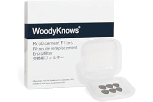Replacement Filters of WoodyKnows Ultra-Breathable Nasal Filters (Replacement Filter-Narrow 12 Pairs, M)