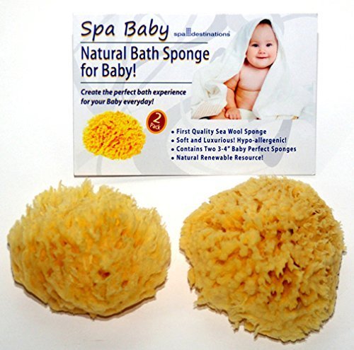 Spa Baby Natural Bath Sponge! Especially Selected for Your Baby! by Spa DestinationsÂ®. SAVE 35% On Our Exclusive TWO (2) PACK!!! Create The "Perfect Bath" For Your Baby! 100% TOTAL SATISFACTION GUARANTEE or Your Money Back! Also the "Perfect Gift" for Mo