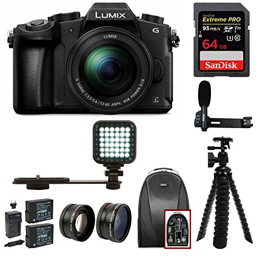 Panasonic-LUMIX-G85MK-4K-Mirrorless-Kit-12-60mm-Lens-Sandisk-64GB-2-Spare-Batteries-Charger-Bag-MIC
