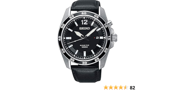 Seiko Kinetic SKA789P1 Herenhorloge, roestvrij staal, met lederen band :  Amazon.nl: Kleding, schoenen \u0026 sieraden