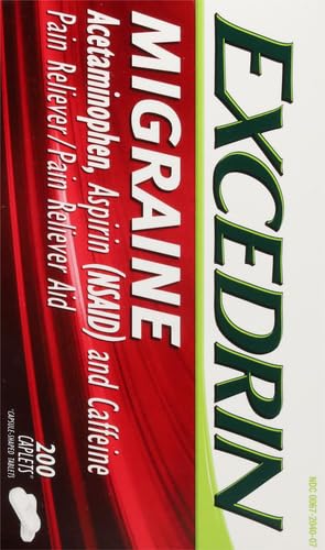 EXCEDRIN MIGRAINE RELIEF CAPLETS TO ALLEVIATE MIGRAINE SYMPTOMS – 200 COUNT