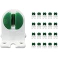 T5 LED Fluorescent Tube Lamp Holder Tombstone, Medium Bi-Pin Socket, Fluorescent Lampholder, for LED Fluorescent Tube Replacements Turn-Type Lampholder, Pack of 20