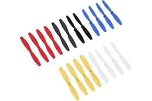 Hanatora 5 Colors Propellers Props Combo for Parrot Minidrone Mambo FPV/FLY/Mission,Swing,Rolling Spider,Airborne Cargo/Night,Hydrofoil Drone,5 Set(Colors: Blue/Red/White/Black/Yellow)