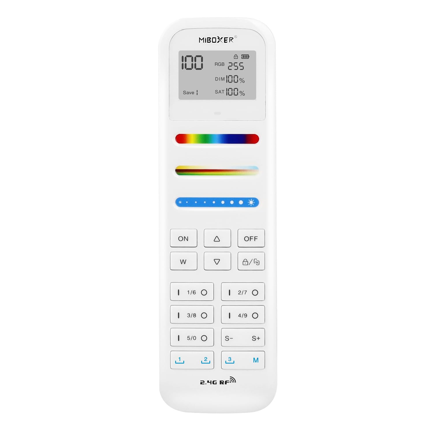 LIGHTEU®, Miboxer Milight 100-Zone RGBCCT remote control, 2.4GHz compatible with Miboxer RGBCCT series lamps and controllers, fut100 — image 1