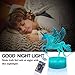 Palawell Unicorn Gifts Unicorn Night Light for Girls, Led Illusion Lamp Unicorn Toys for Girls Birthday Gift, Kids Toys Room Decor Lighting as Christmas Gifts - 16 Color Bedside Lamp Remote Control