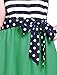 Allegra K Women Elastic Waist Sleeveless Scoop Neck Striped Mini Dress, Green, Small
