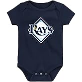 Genuine Stuff MLB Newborn & Infants 0-24 Months Primary Logo Onesie Bodysuit Romper (Tampa Bay Rays, 6/9 Months)