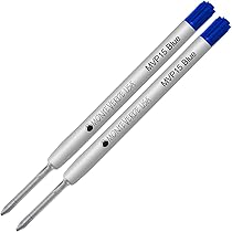 Monteverde Soft Roll Super Broad Ballpoint Refills - 2 Pack Parker Style Black Ink Cartridges (1.4mm Tip)