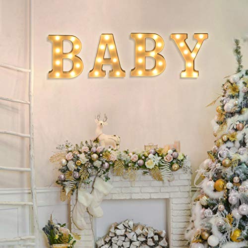 LED Marquee Letter Lights Sign, Battery Powered Light Up Alphabet Letters for Bedroom Wedding Birthday Party Christmas Home Bar Decoration