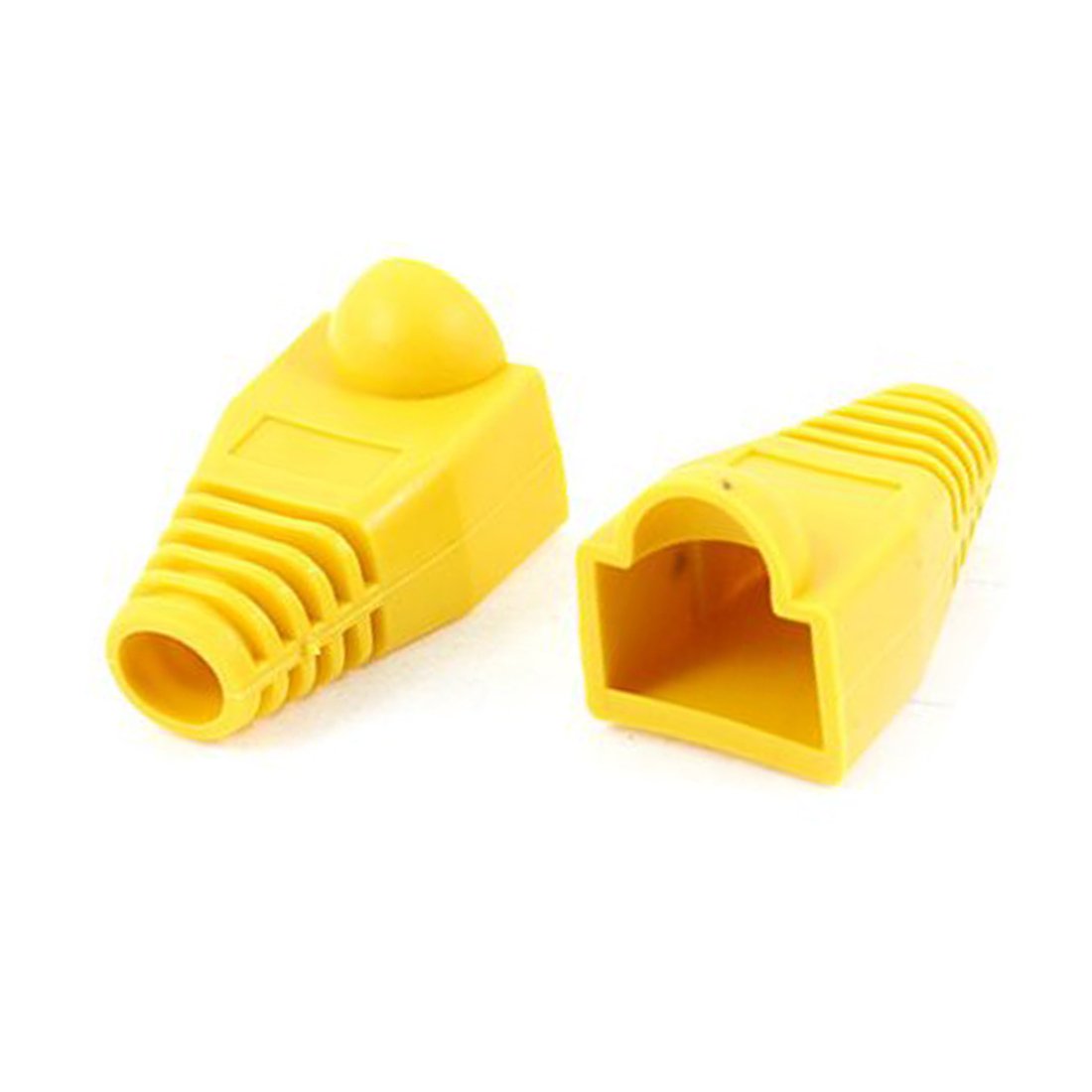 YIOVVOM Soft Plastic Ethernet RJ45 Cable Connector Boots Cover Strain Relief Boots CAT5 CAT5E CAT6 CAT6E 100PCS (Yellow) - Image 3