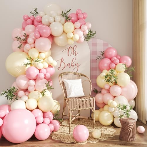 Pink Yellow Balloon Arch Kit