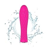 Cordless Wand Massager by NALONE, 20x Multi-Speed Vibrations Rechargeable Body Massager Handheld, Portable Waterproof Therapeutic Massager for Muscle Aches and Personal Sports Recovery (Pink)