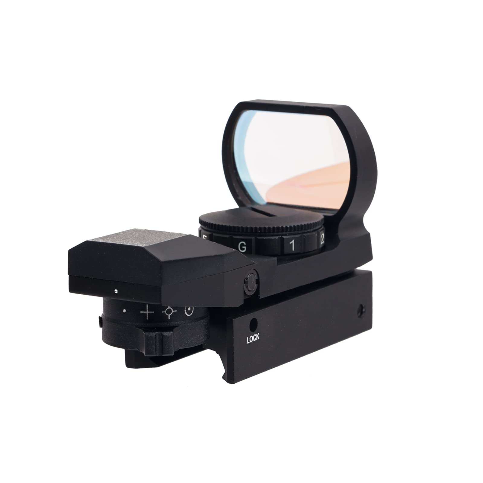 ToopMount Optical Telescope Red/Green Dot Sight Scope 1X22X33mm Waterproof & Shockproof Telescope Aluminum Alloy Adjustable Outdoor Sporting Scope (Black)